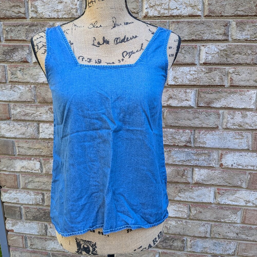 ⭐ Ann Taylor LOFT Chambray Tank Top XXSP